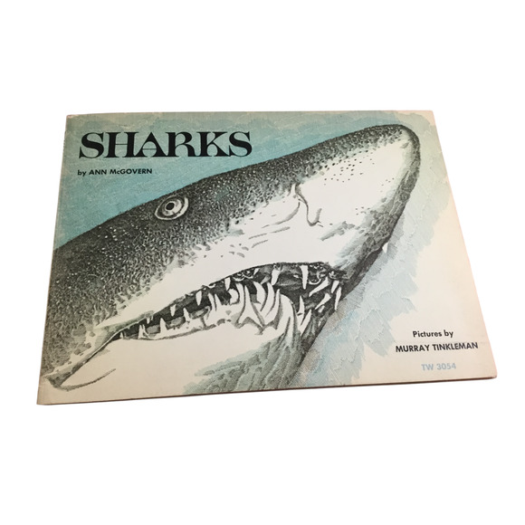 Sharks by Ann McGovern 1976, Printed by Murray Tinkleman TW 3054 - Picture 1 of 7